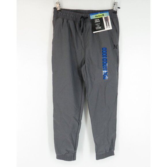 Hurley Youth Gray Jogger Pants 10/12 Elastic Cuff Stretch NWT $40 - Picture 1 of 5